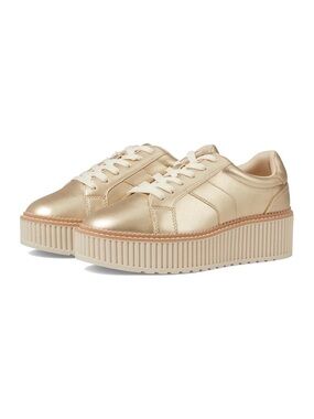 DV Dolce Vita Bubbles Gold Metallic Platform Sneakers Size 8.5